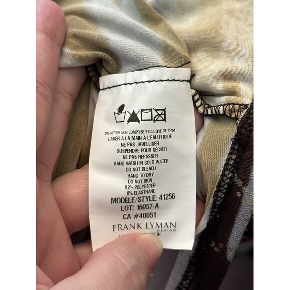 Frank Lyman Slinky Zebra Waterfall Cardigan Size 8 Metallic Swirl Glam Evening - Picture 7 of 9